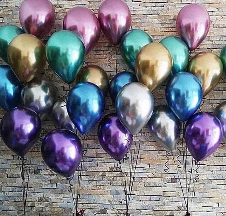Pack Of 10 Metallic Balloons Pack Of 10 Metallic Balloons